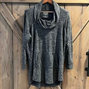 Torrid Super Soft Plush Sweater Women's XXL Pullover Lounge Pocket Grey Black 2X